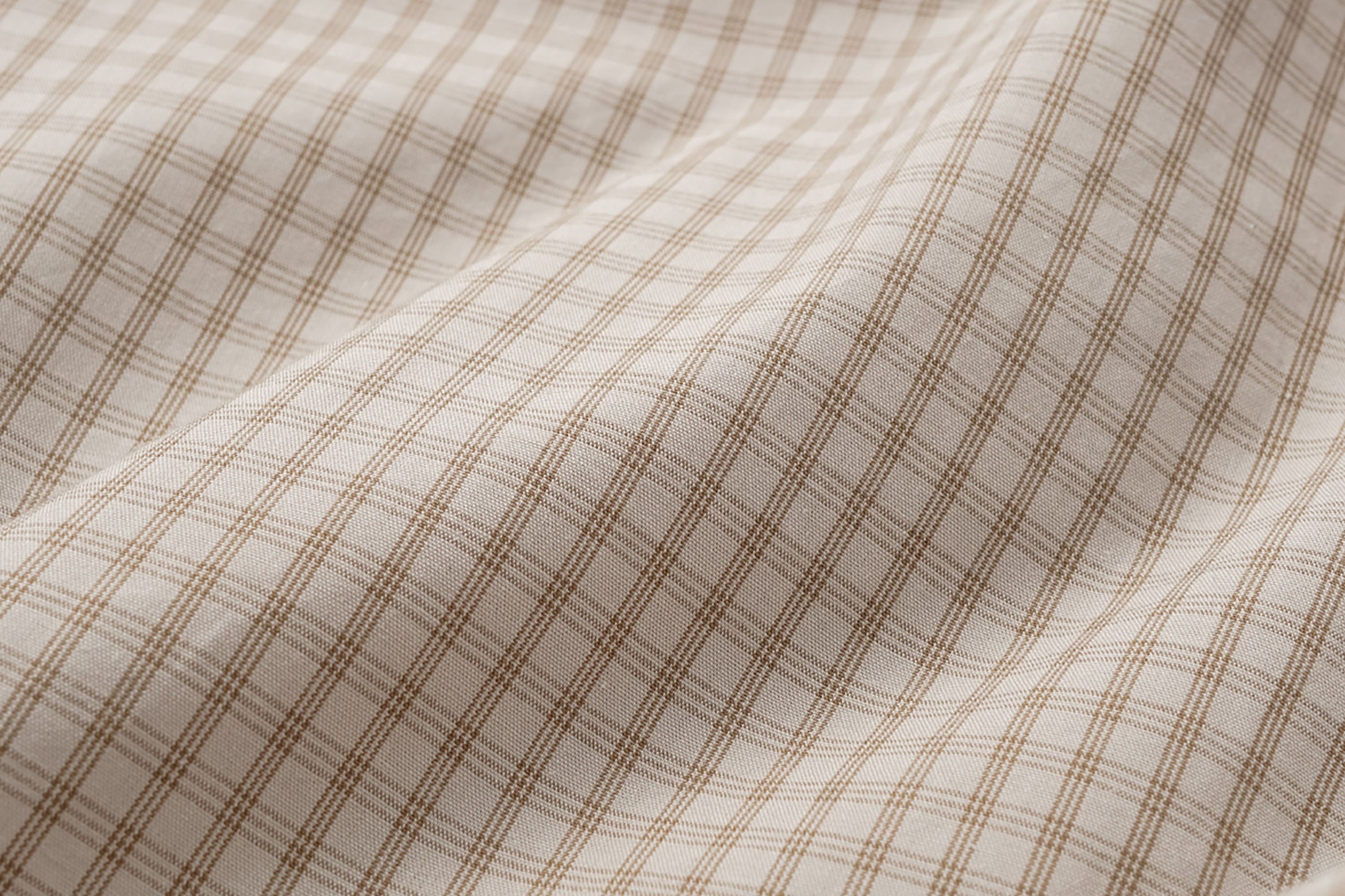 ALVNG AR ANTS Asymmetrical Snap Placket Mini Check Half Shirt