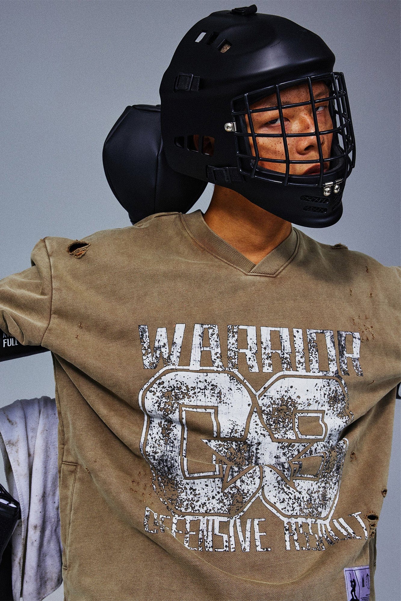 TECNINEGROUP No.09 Distressed Layered Long-Sleeve Tee