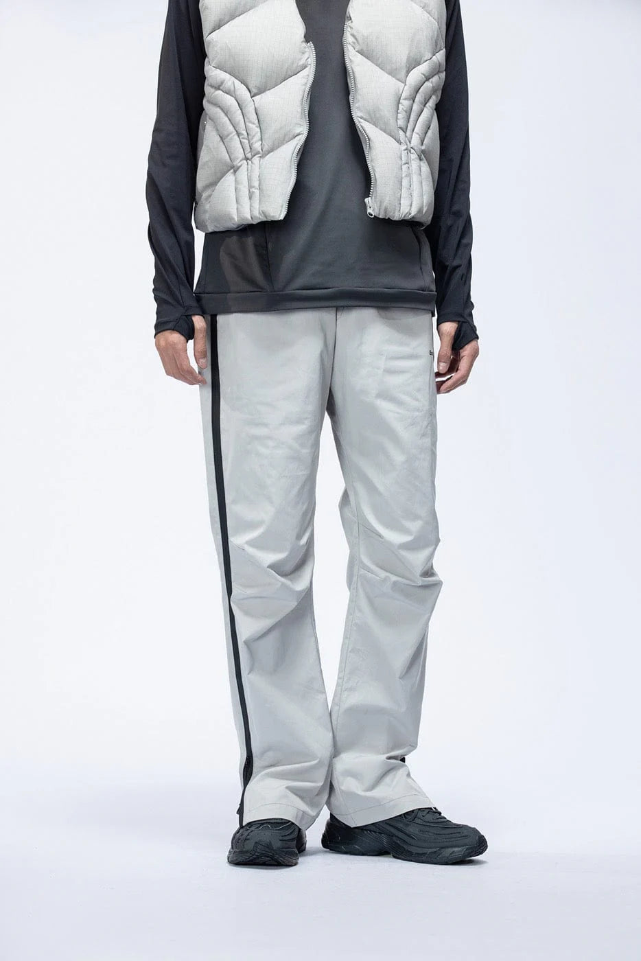 ENSHADOWER Side Zippers Crinkled Water-Proof Pants