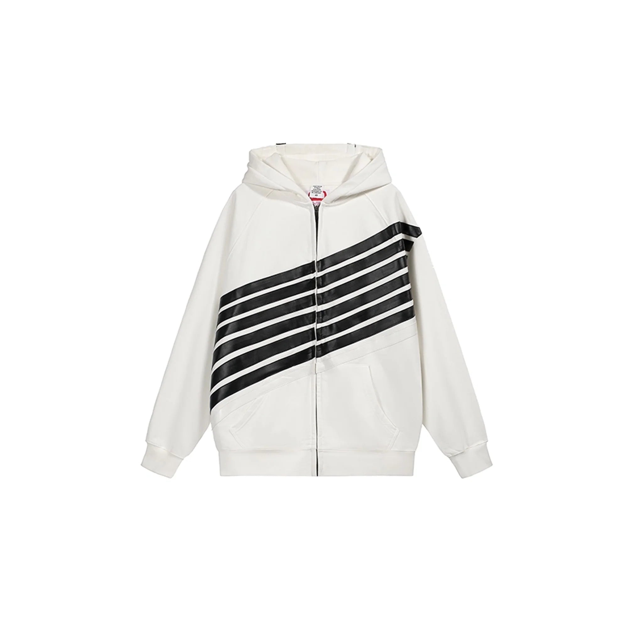 NOTHINGNESS WORLD Four-Stripe Zip-Up Hoodie