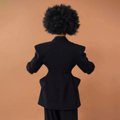 CLP Double-Breasted Cinched-Waist Blazer