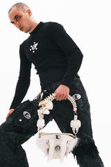 EMBRYO Skeleton Faux Fur Handbag