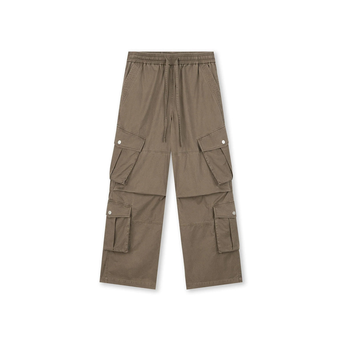 BONELESS Multi-Pocket Pleated Knee Drawstring Pants