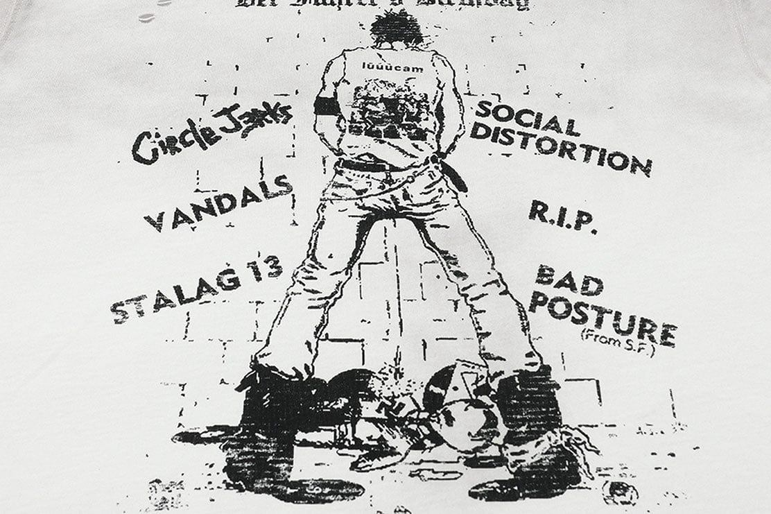 LUUUCAM Punk Flyer Distressed Graphic T-Shirt