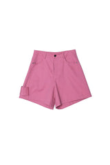 ASSEEN Asymmetric Side Strap Wide-Leg Shorts