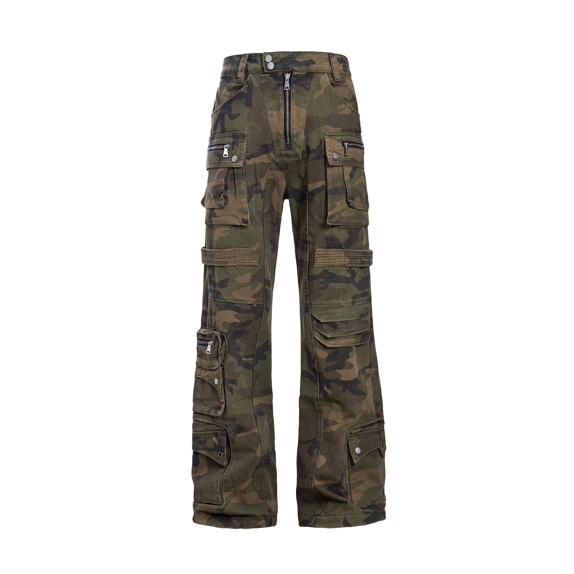 CATSSTAC Multi-Pocket Camo Cargo Pants