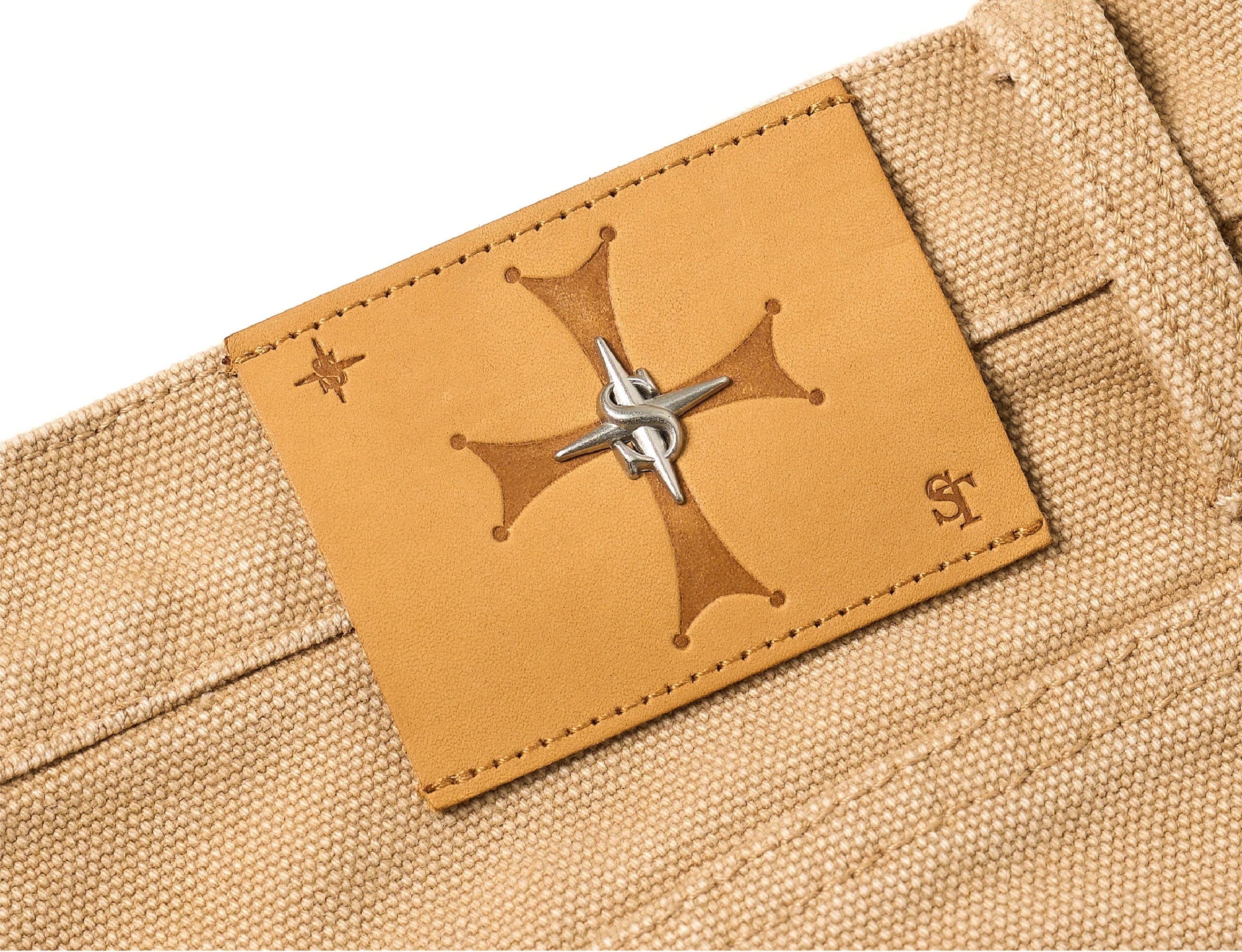 STEEPC Classical Button-Fly Curved-Seam Utility Pants