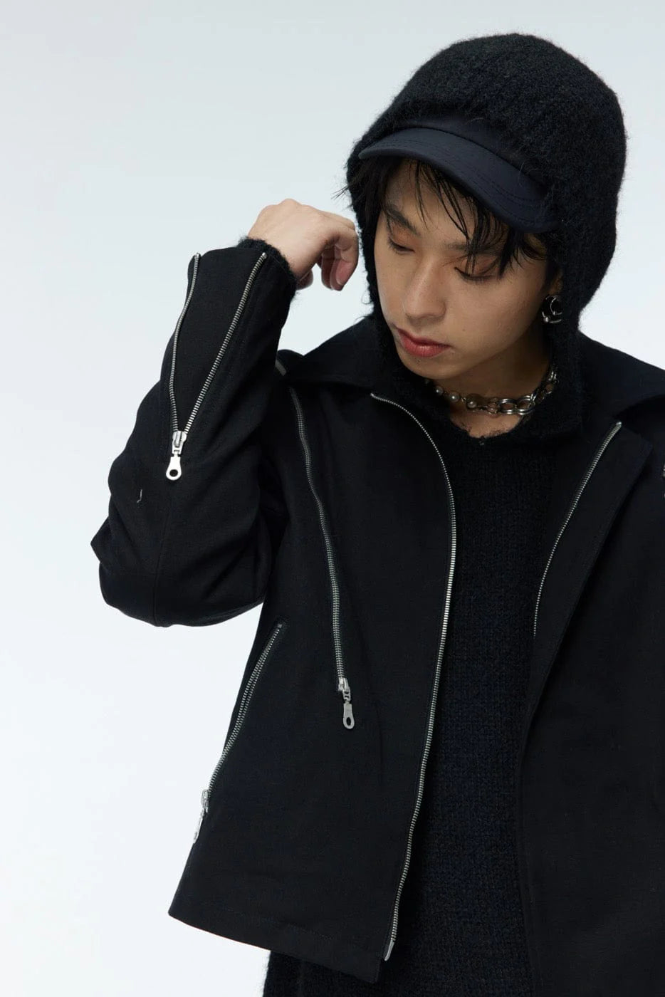 WHISTLEHUNTER Asymmetrical Zippers Jacket