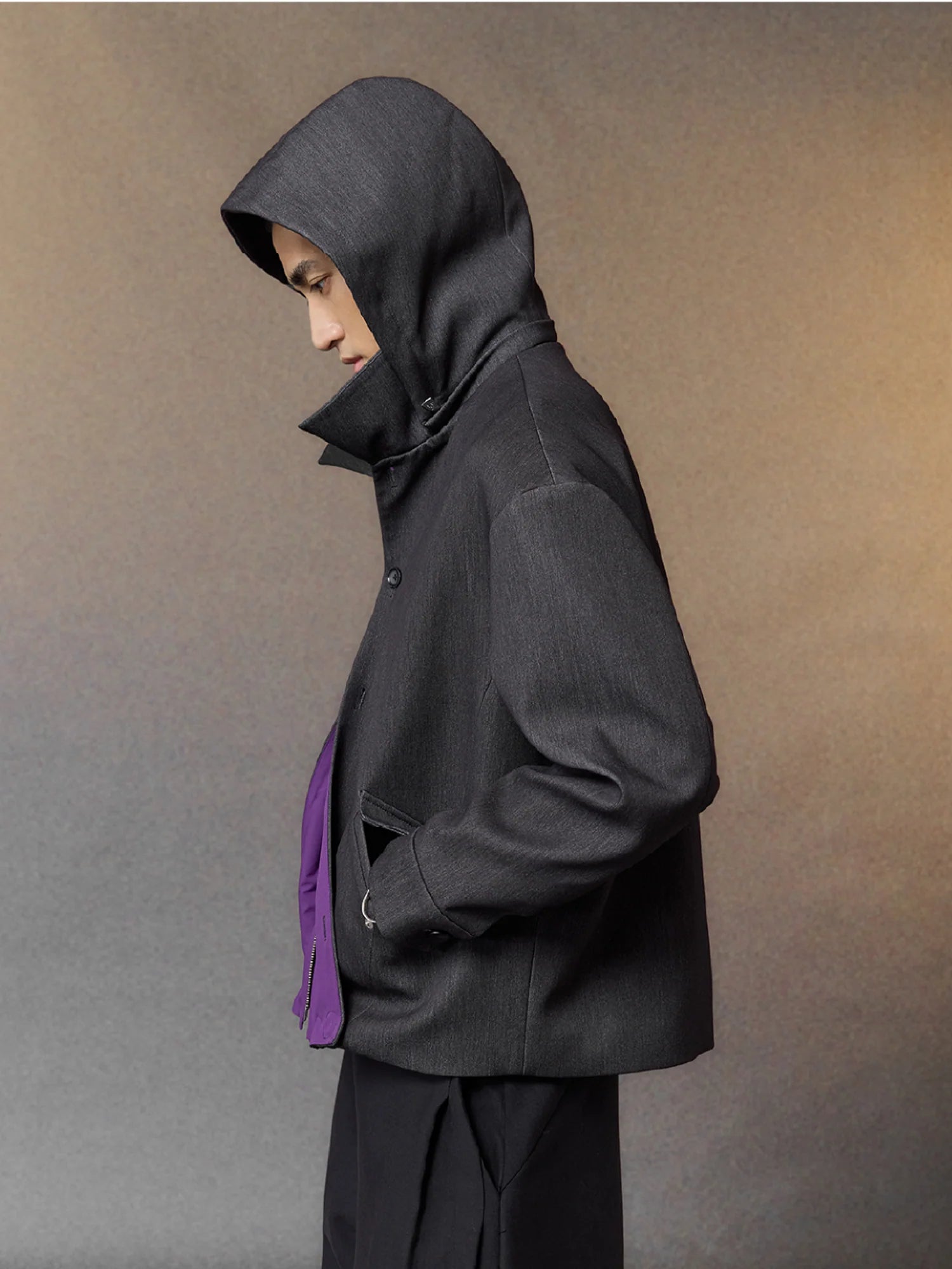ALVNG AR ANTS Tech Contrast Split-Panel Hooded Jacket
