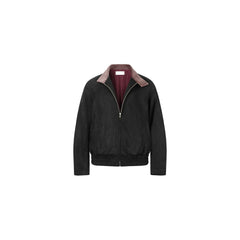 OKAYTHXBYE Contrast Collar Suede Jacket
