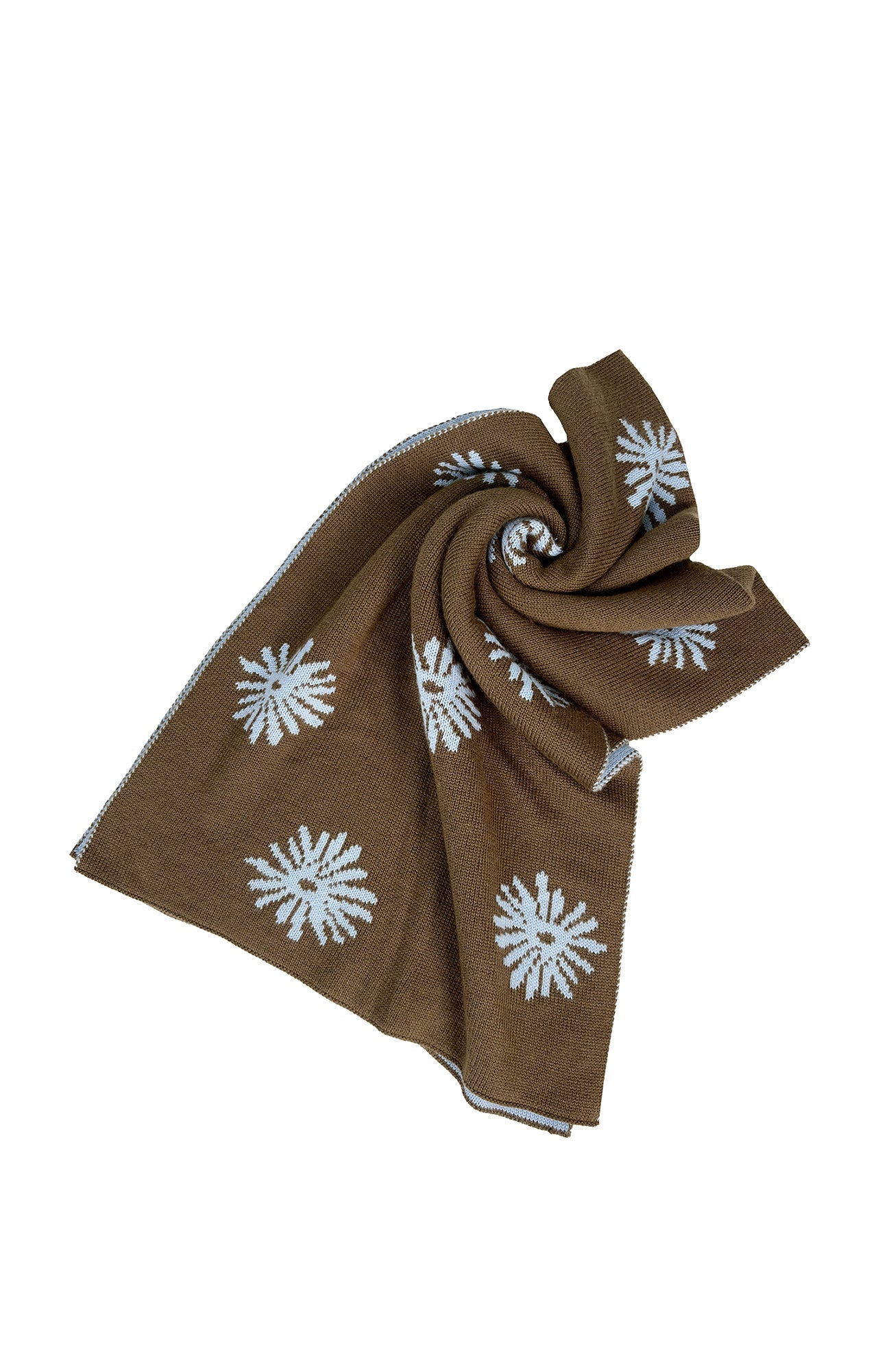 MIICHOUS Snowflake Jacquard Reversible Wool-Blend Scarf