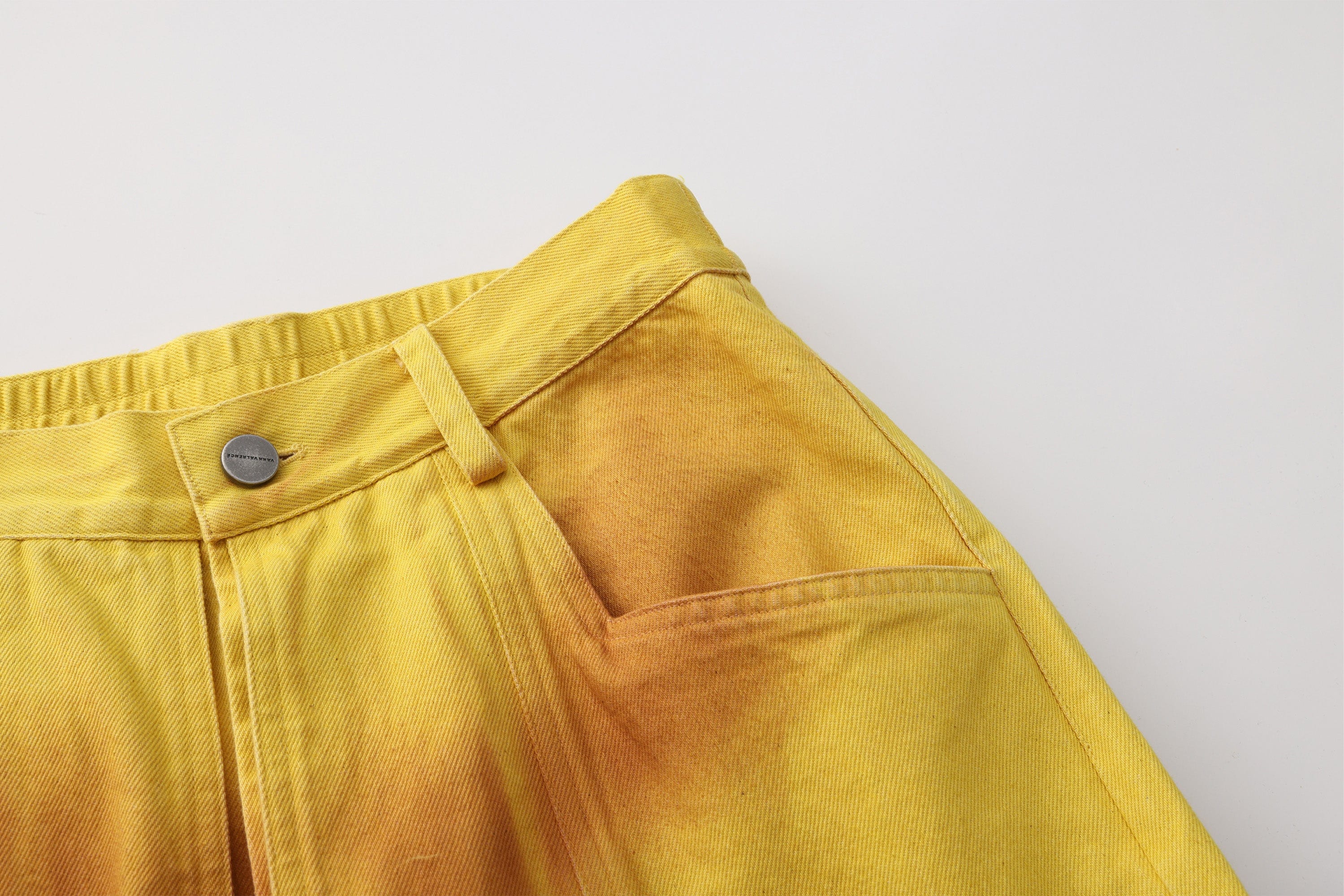 VANN VALRENCE Dye-Washed Convertible Wide-Leg Pants