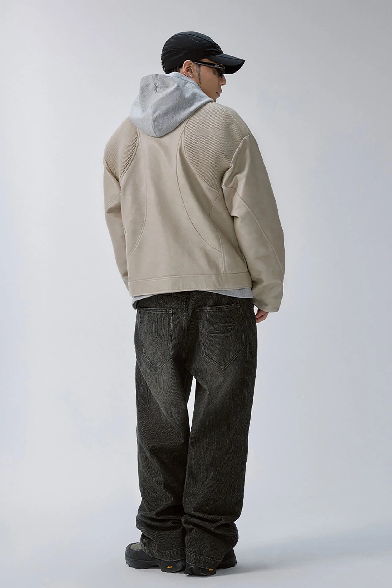 F2CE Retro Corduroy Logo Embroidery Straight-Leg Jeans