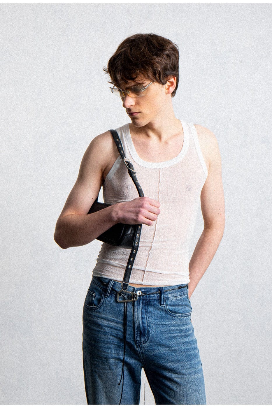 LEONSENSE Fog Tank Top White