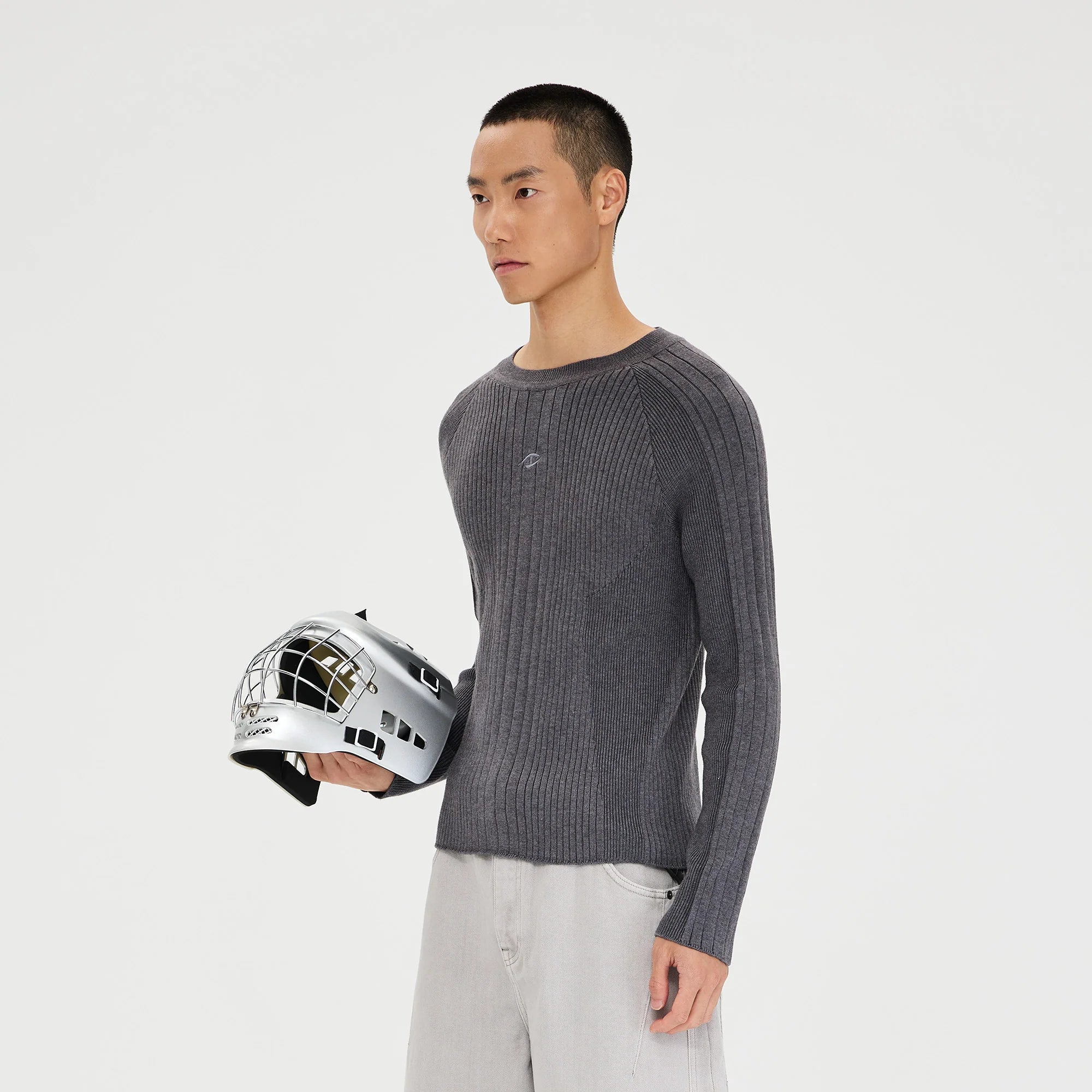 CATSSTAC Essential Slim Rib Wool-Blend Sweater