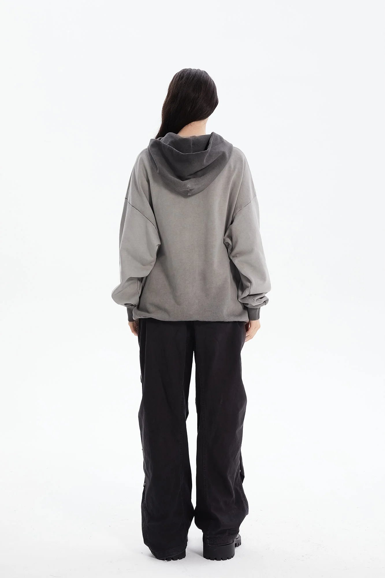 ERROR CODE ROBOT Graphic Faded Oversized Hoodie