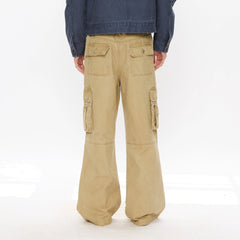 KREATE Washed Pleated Cargo Pants