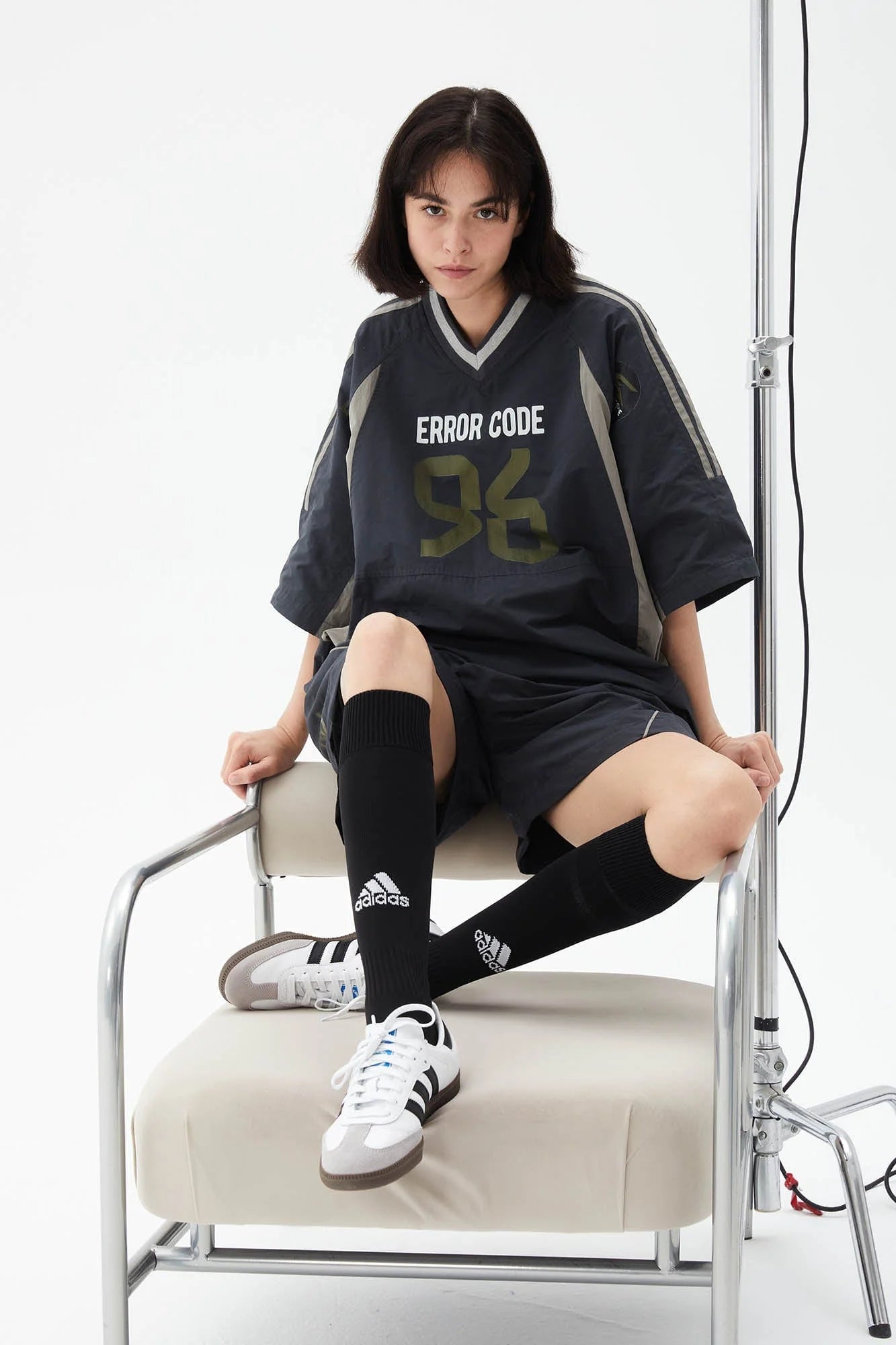 ERROR CODE ROBOT Athletic No.96 Spliced V-Neck Jersey