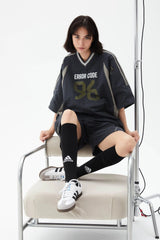 ERROR CODE ROBOT Athletic No.96 Spliced V-Neck Jersey