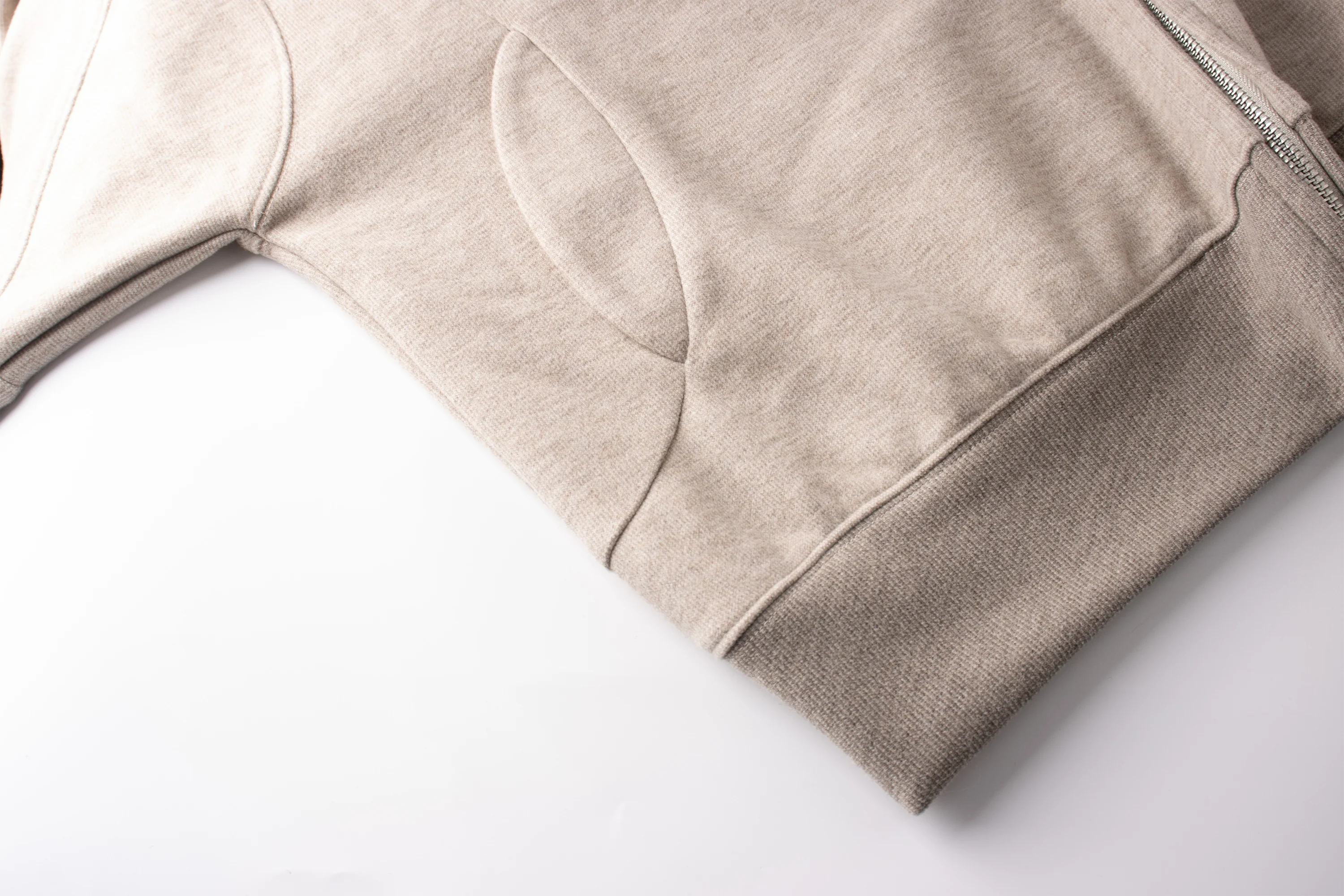 ESAIAS Wool Blend Panel Boxy Hooded Jacket