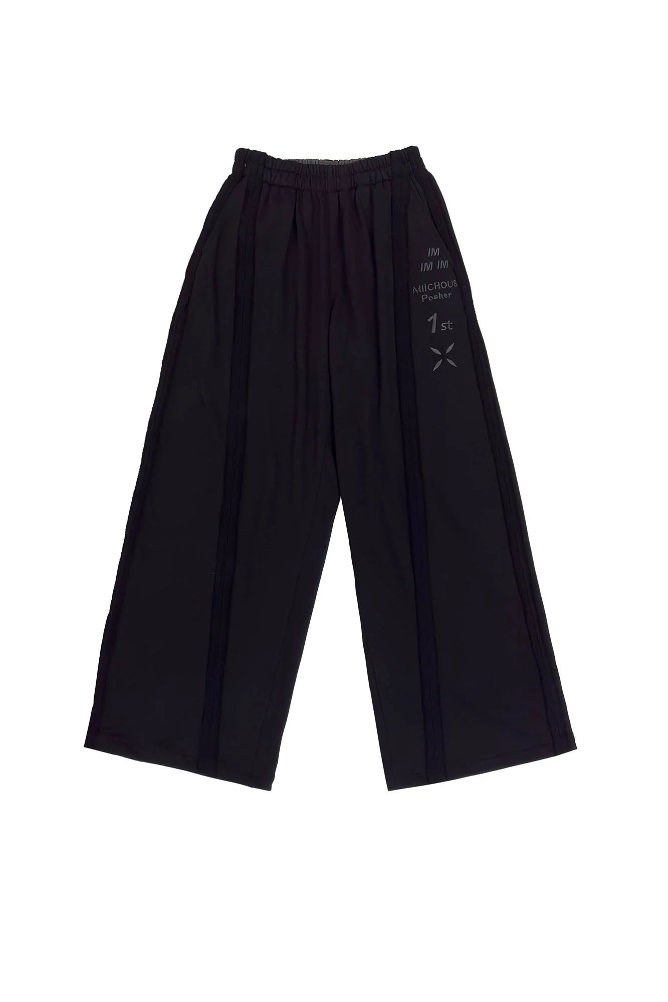 MIICHOUS Frayed Spliced Elastic Pants