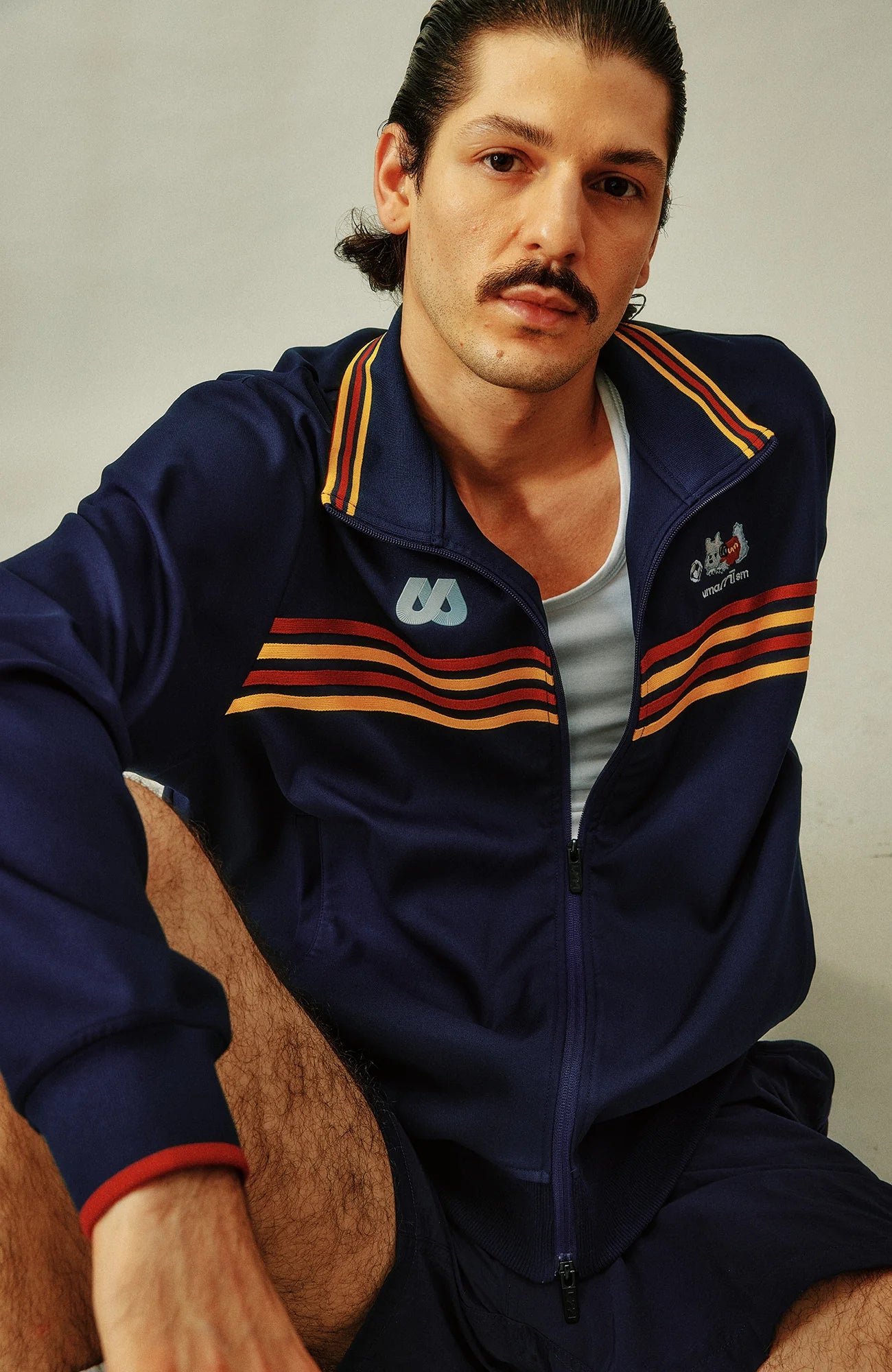 UMAMIISM Retro Striped Track Jacket