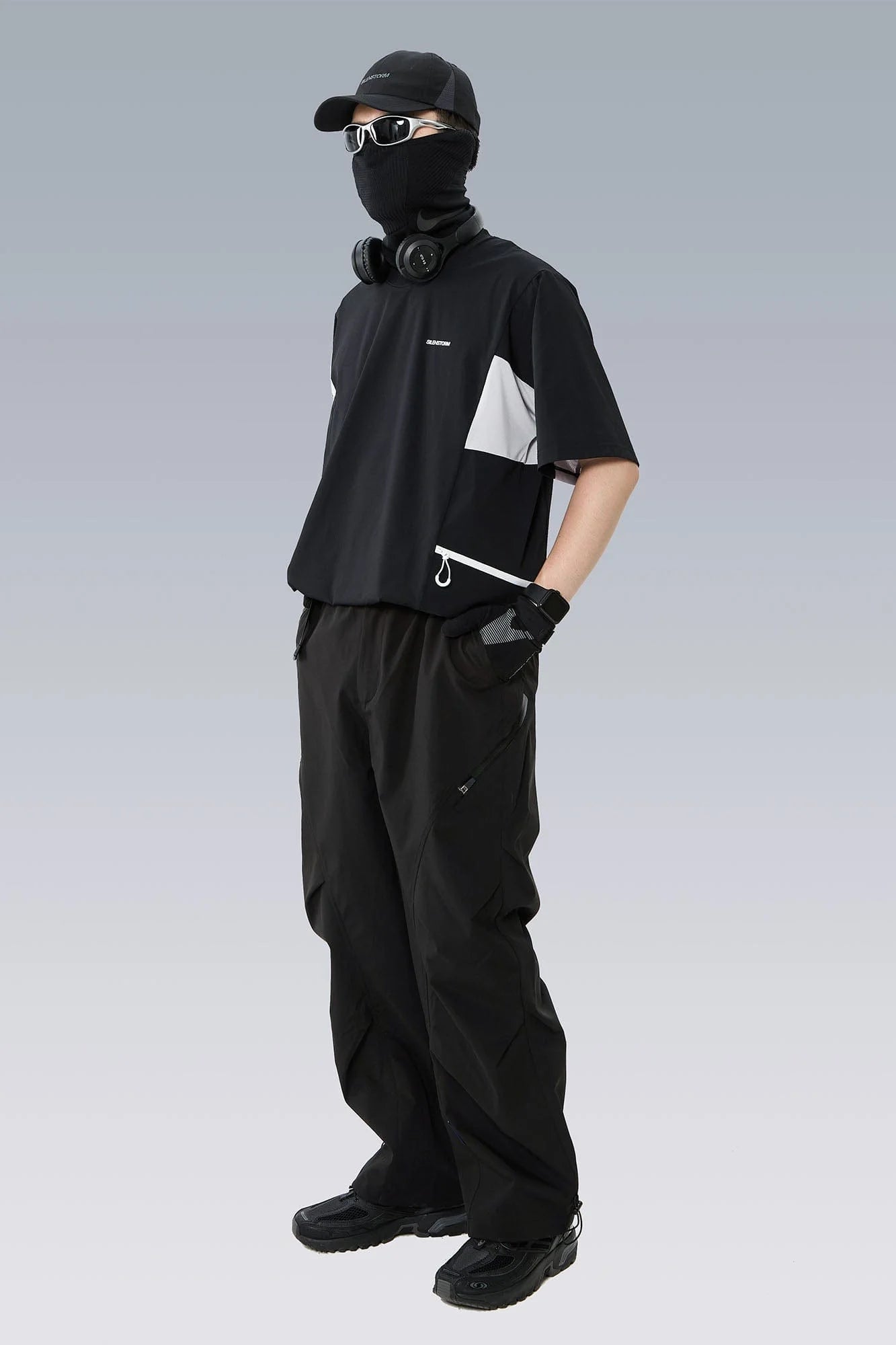 SILENSTORM Tech Panel Drawstring-Hem Quick-Dry T-Shirt