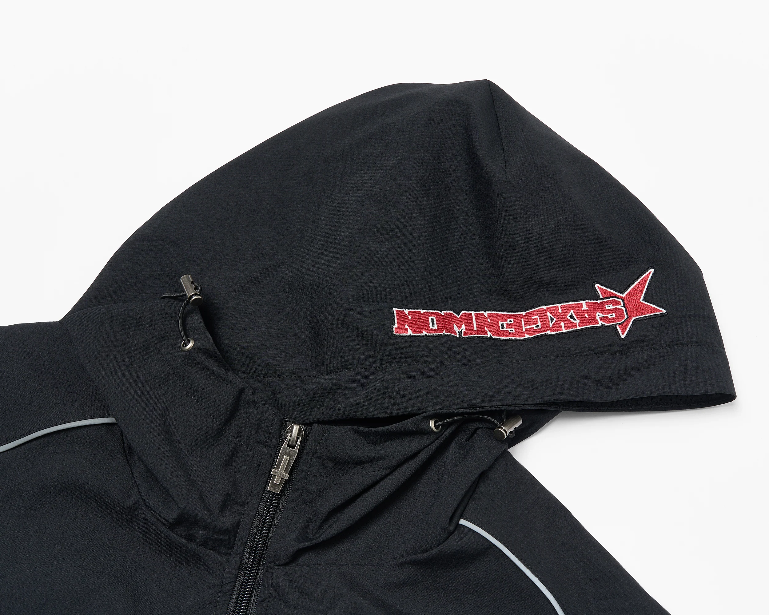 SAVAGEGROWTHWORLD Embroidered Logo Piped Hooded Jacket