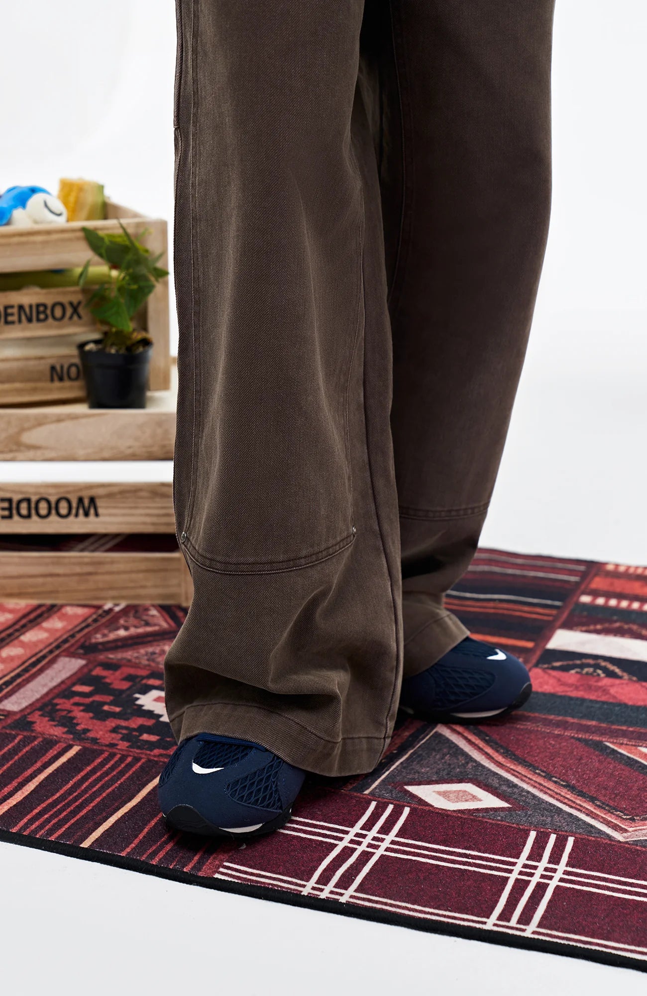 OVERLAPS Double-Knee Straight-Leg Pants