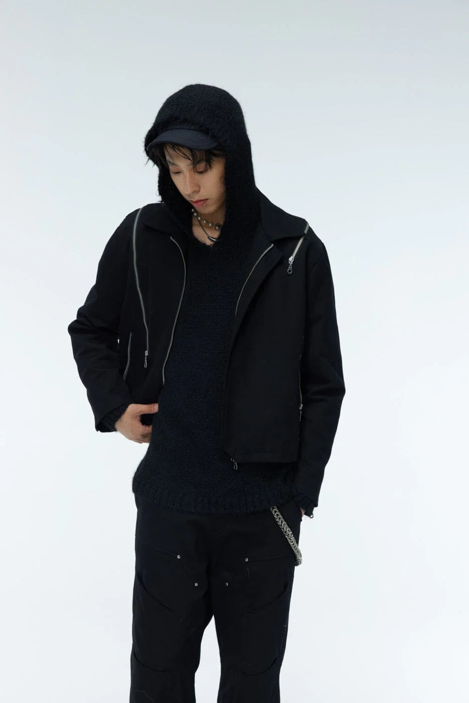 WHISTLEHUNTER Asymmetrical Zippers Jacket