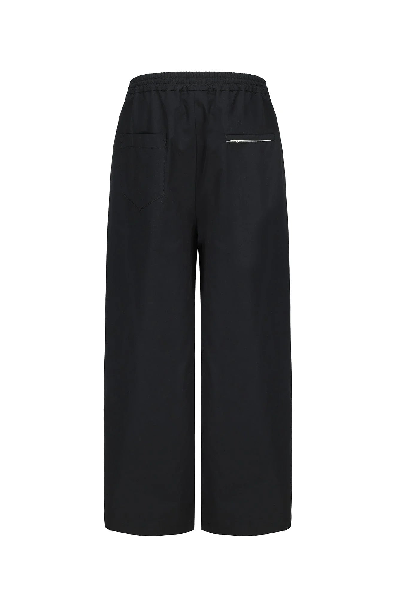 VANN VALRENCE Washed Contrast-Panel Wide-Leg Jeans