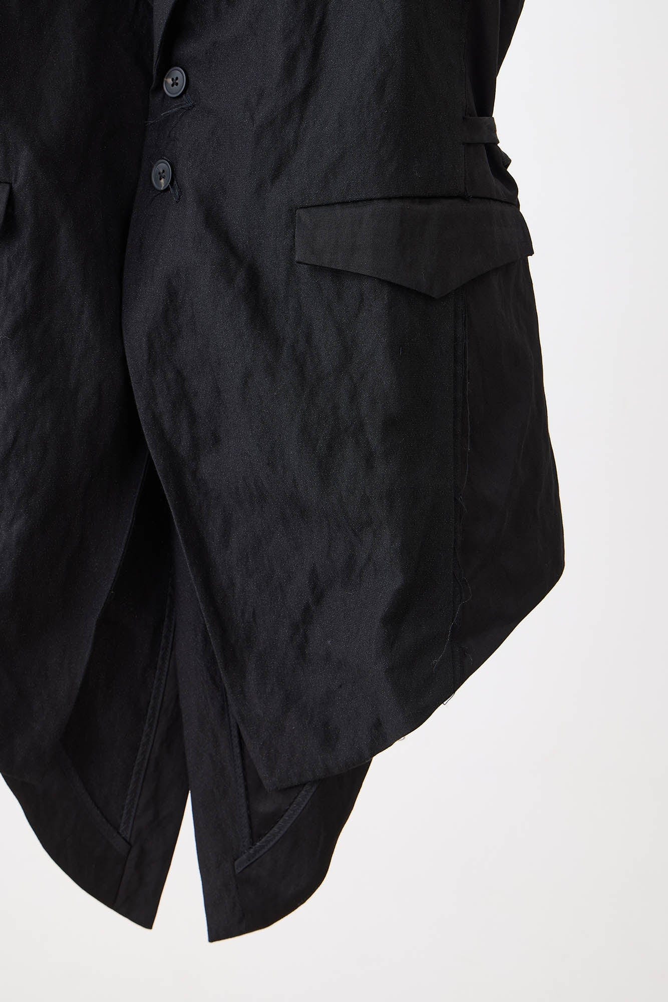 ILNya Nieternite Nifutur Asymmetrical Shawl Collar Belted Crinkled Vest