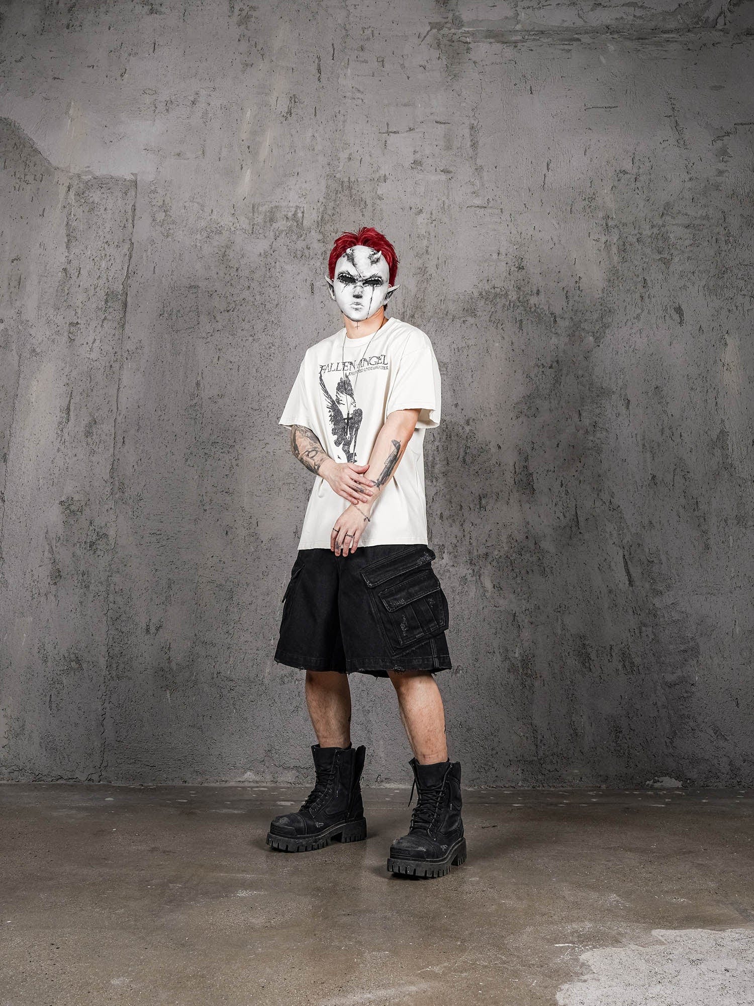 UNDERWATER Fallen Angel Distressed T-Shirt