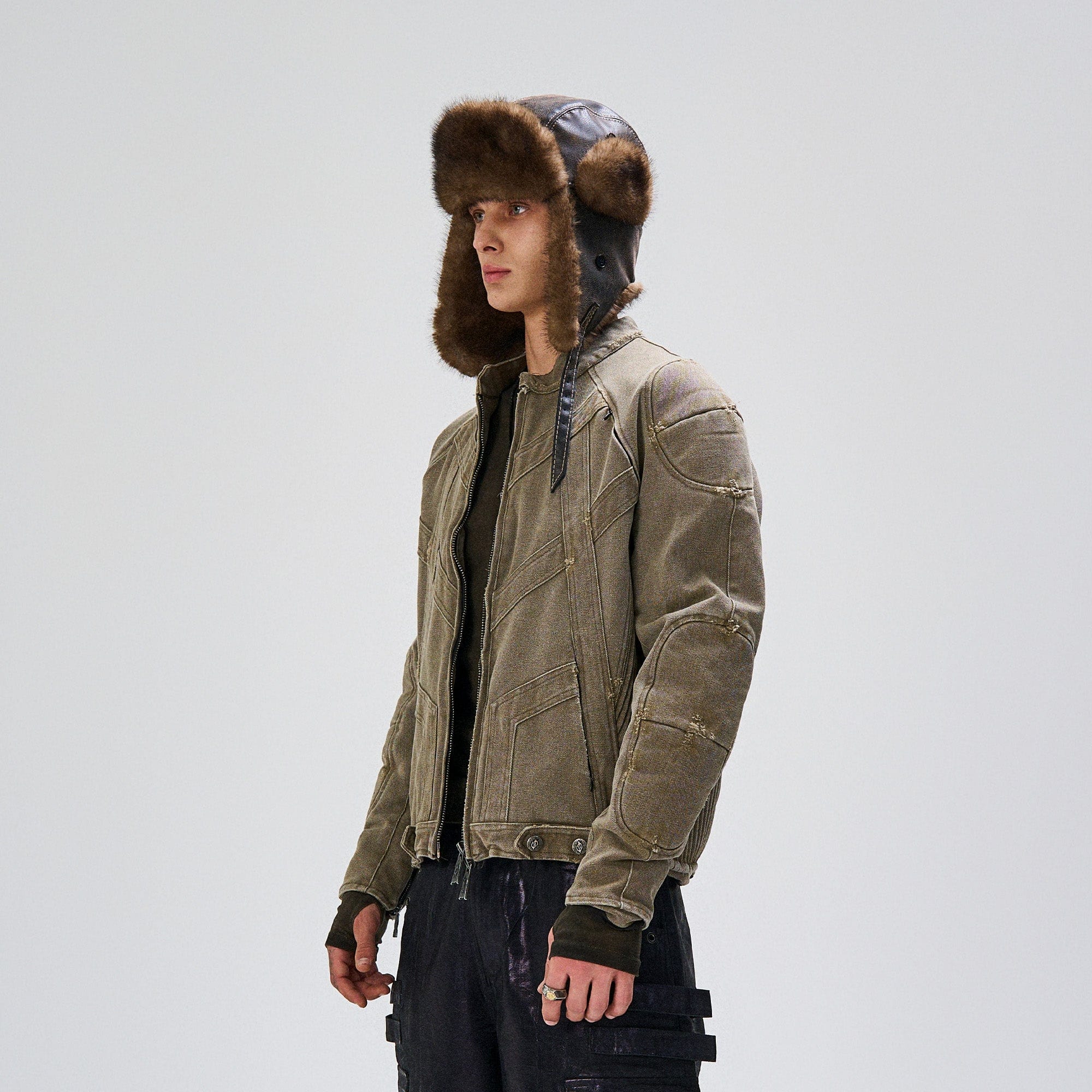 FLYERRER Panel Armor Moto Canvas Jacket
