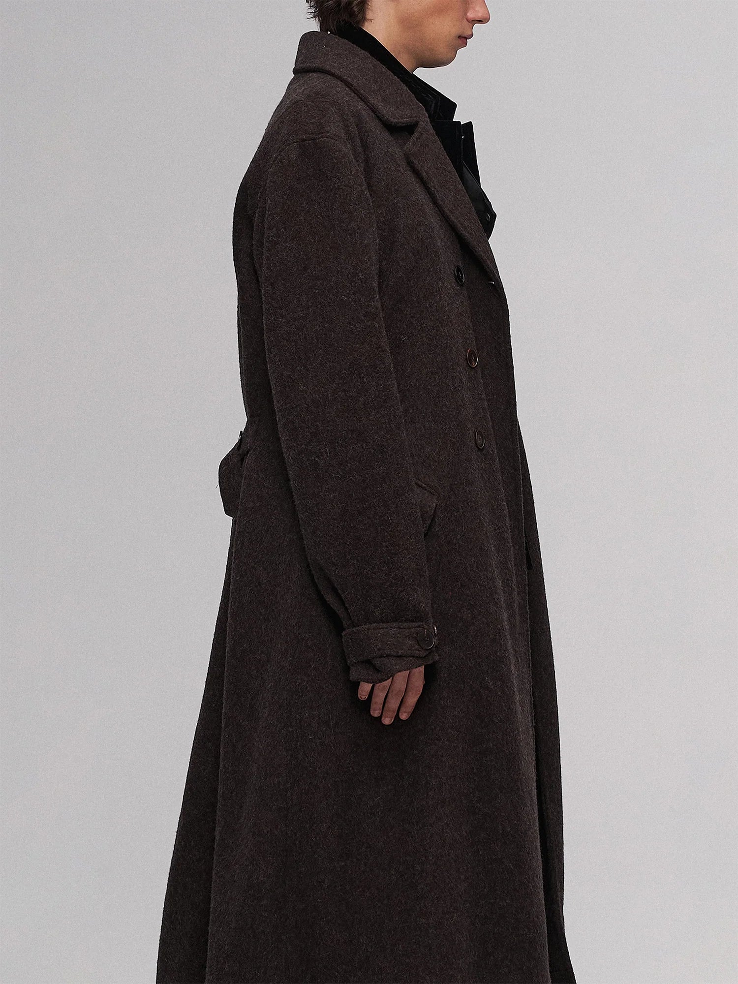 ILNya Nieternite Nifutur Wool-Blend Double-Breasted High-Neck Coat