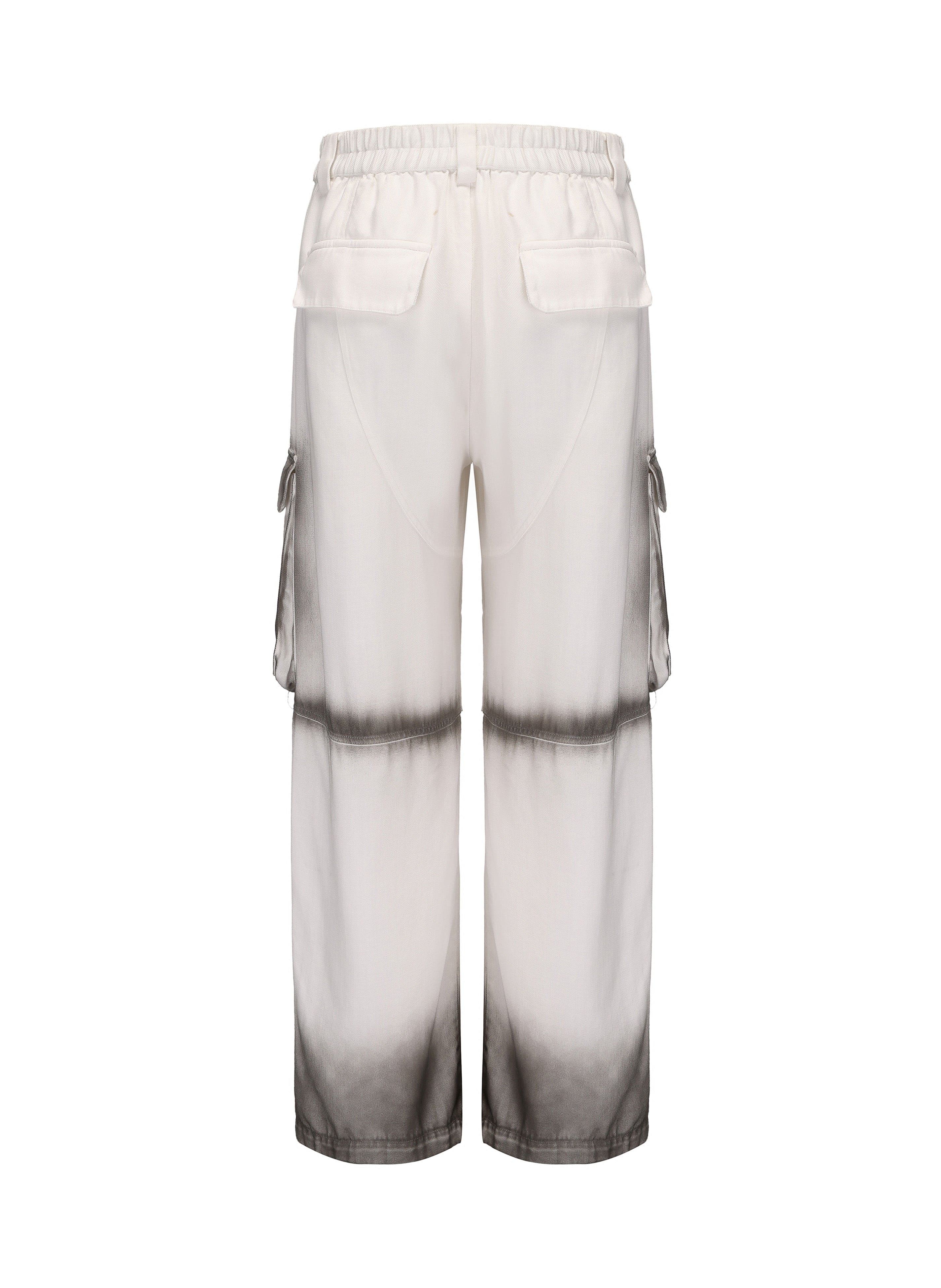 VANN VALRENCE Faded Spray-Dyed Multi-Pocket Cargo Pants