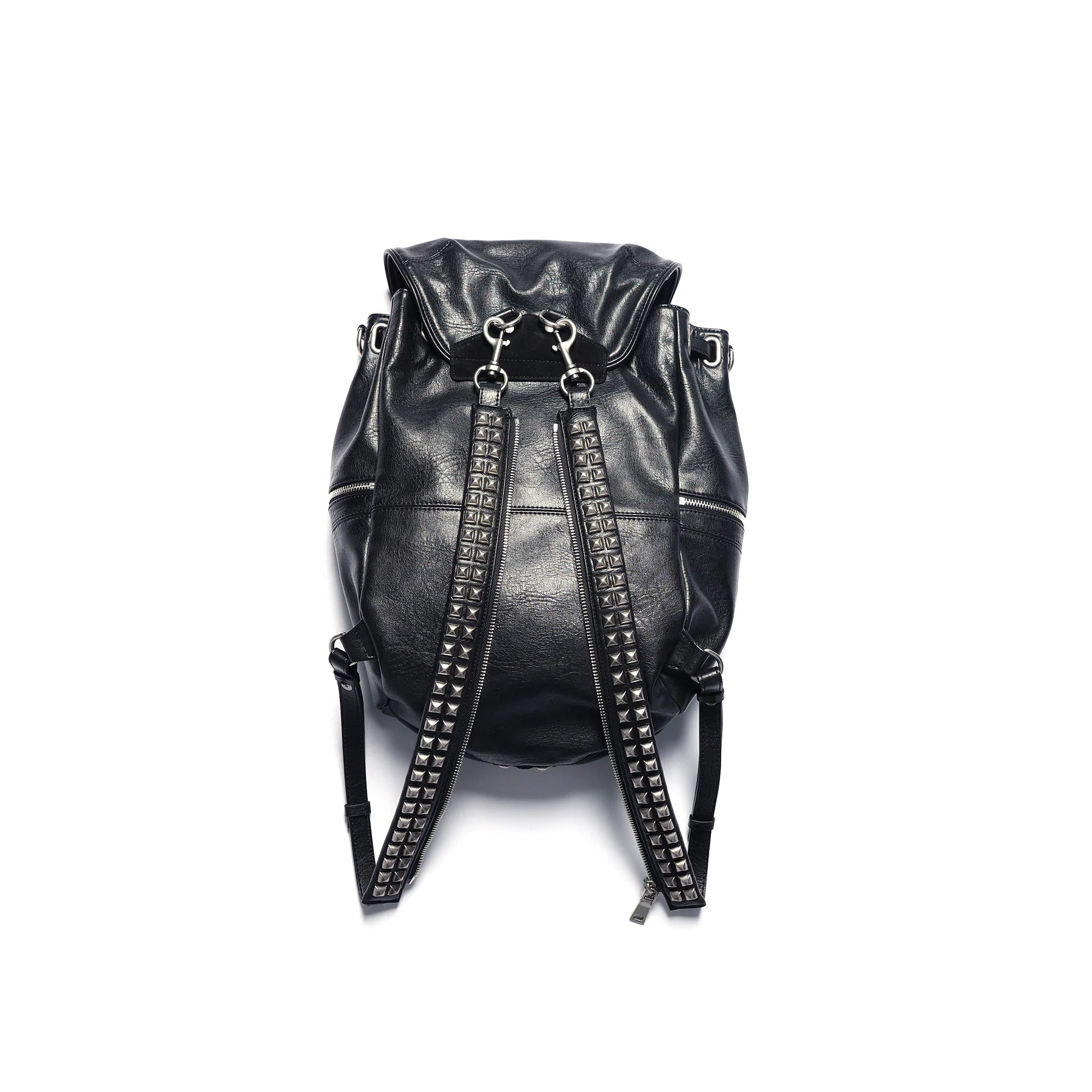 PCCVISION x GMK Studded Zippered PU Bucket Backpack