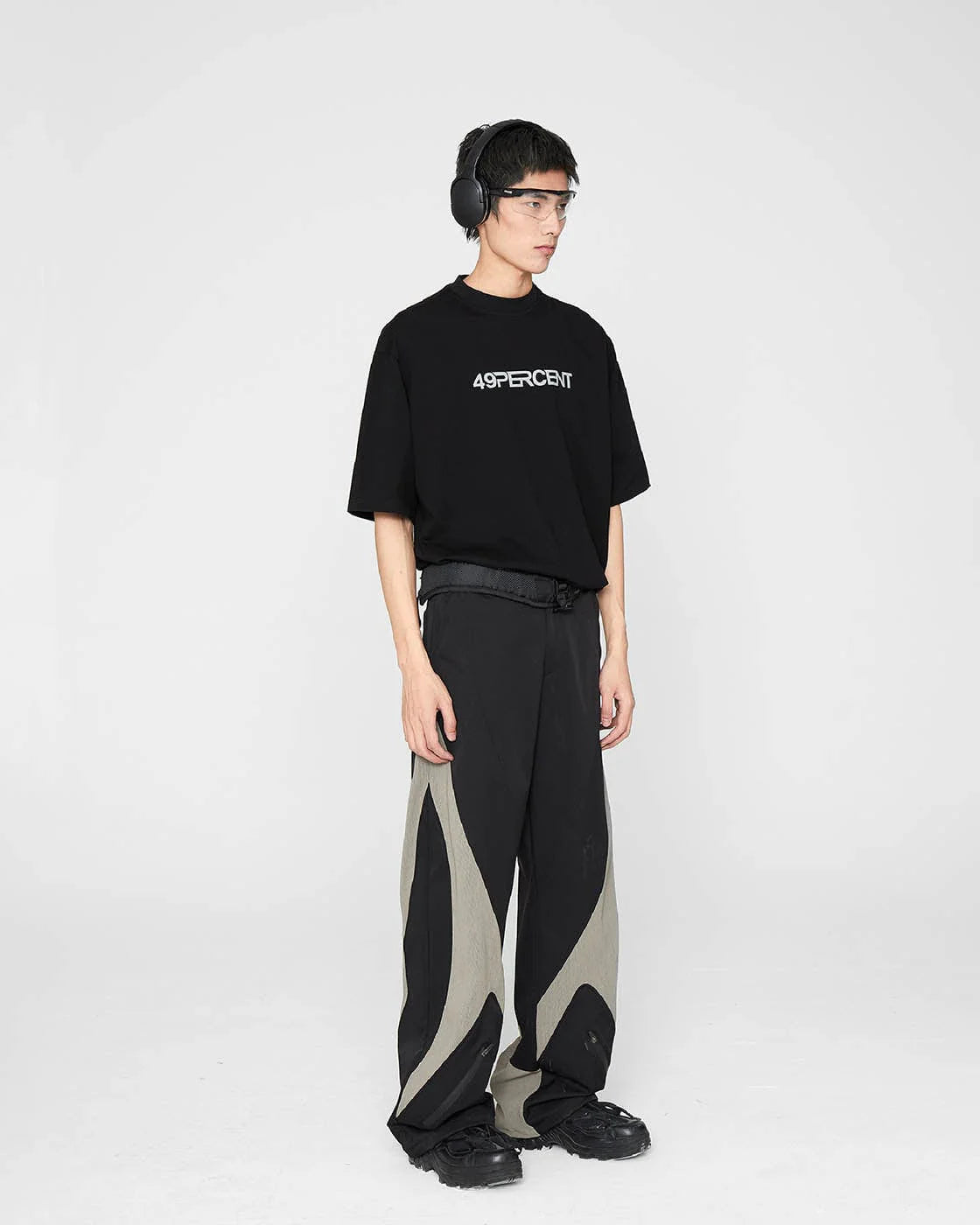 49PERCENT The X Spliced Zipper Pants