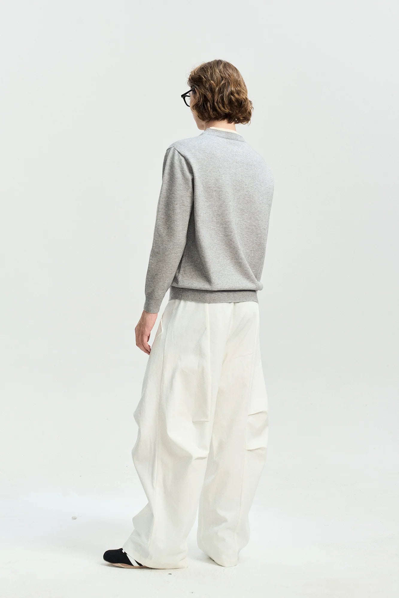 LEONSENSE Faux-Layered Henley Sweater