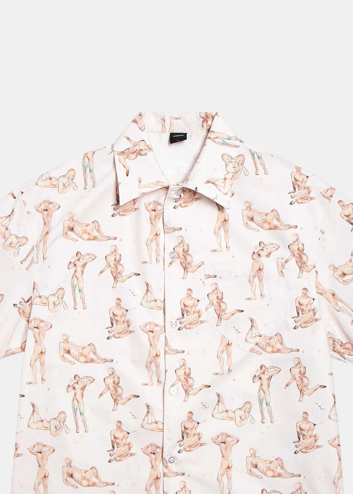 LEONSENSE Modern Body Full-Print Half Shirt