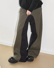 LABELROOM Paneled Color Blocked Zipper Pants