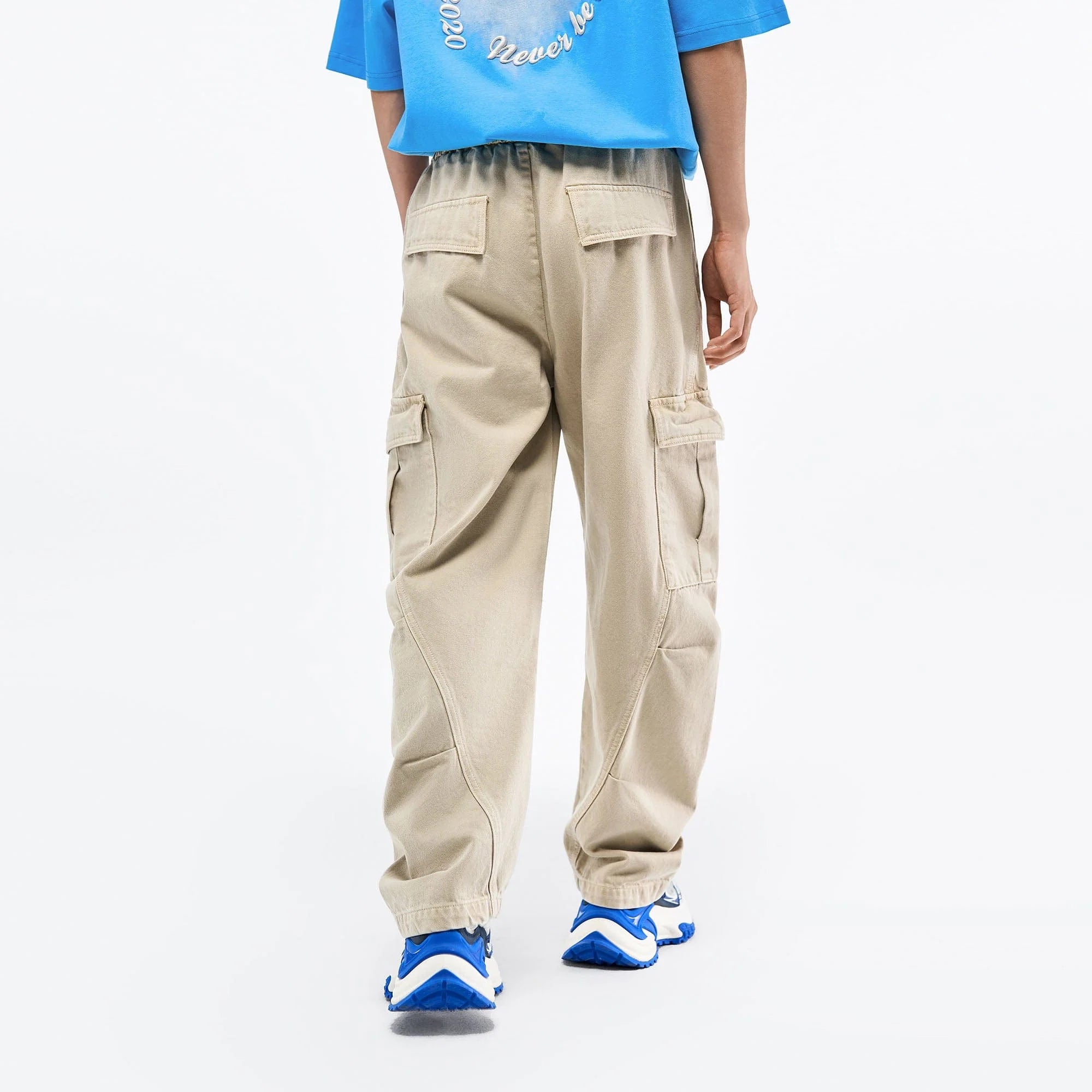 OVERLAPS Multi-Pocket Utility Curved Cargo Pants
