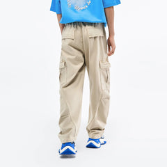 OVERLAPS Multi-Pocket Utility Curved Cargo Pants