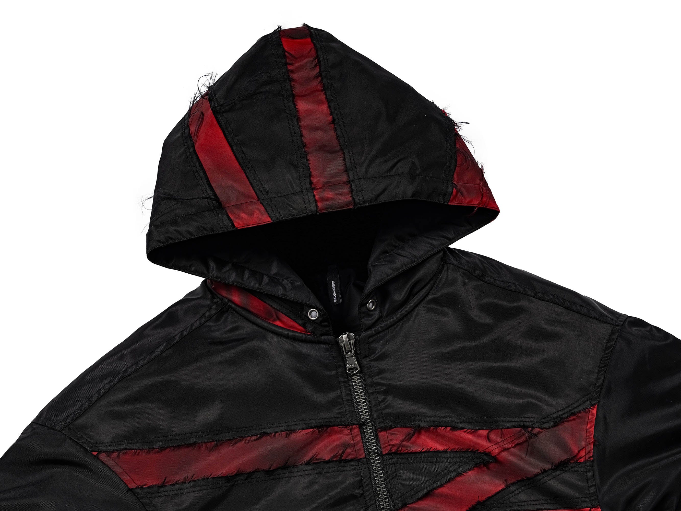 UNDERWATER Distressed Bondage MA-1 Jacket Red