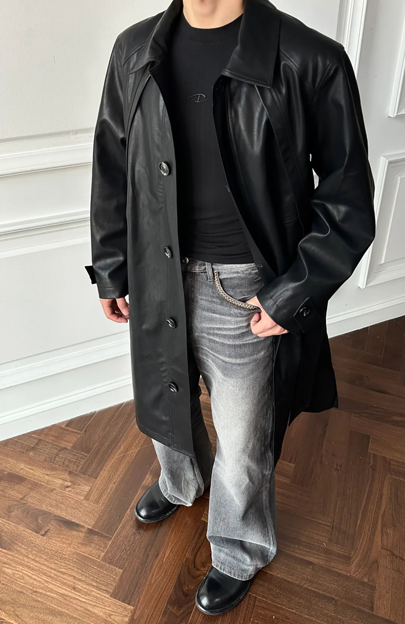 CATSSTAC Nightwalker PU Trench Coat
