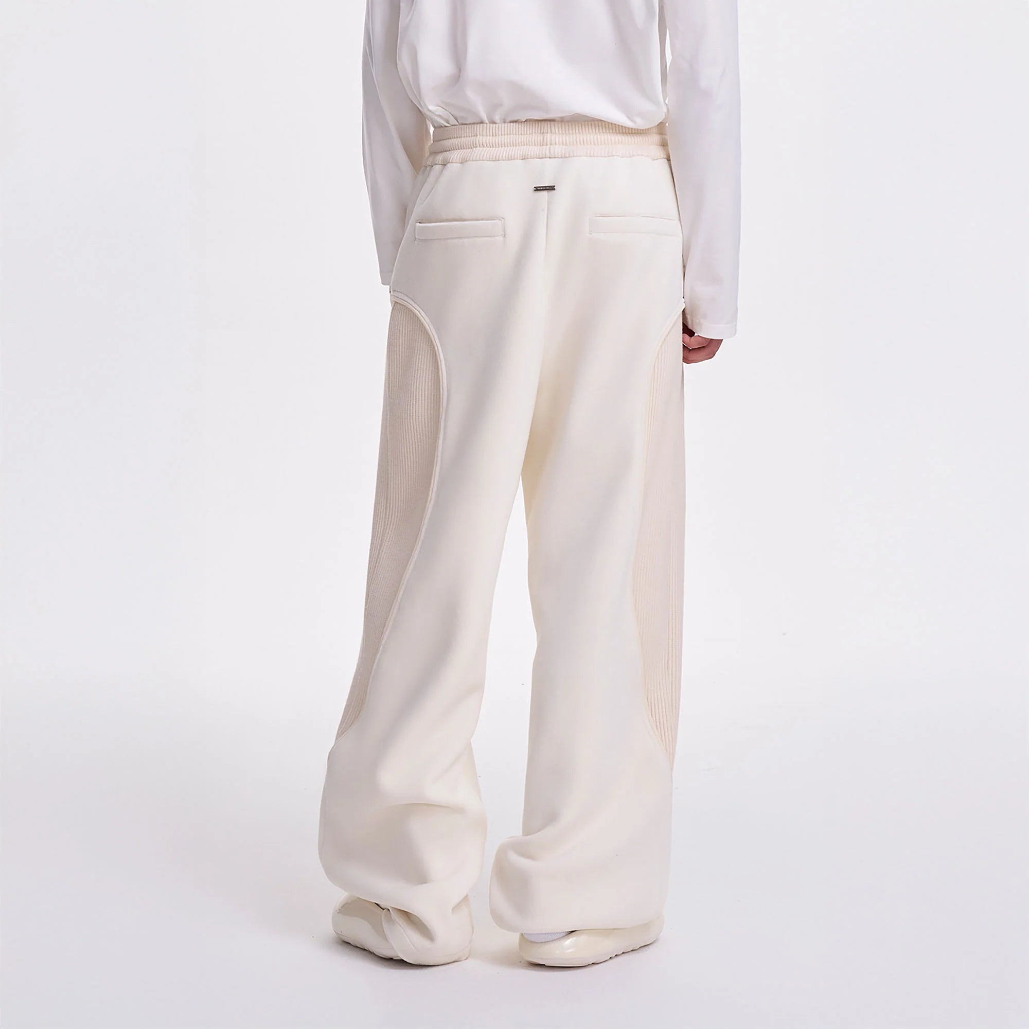 TIWILLTANG Ribbed Contrast Panel Oversized Sweatpants