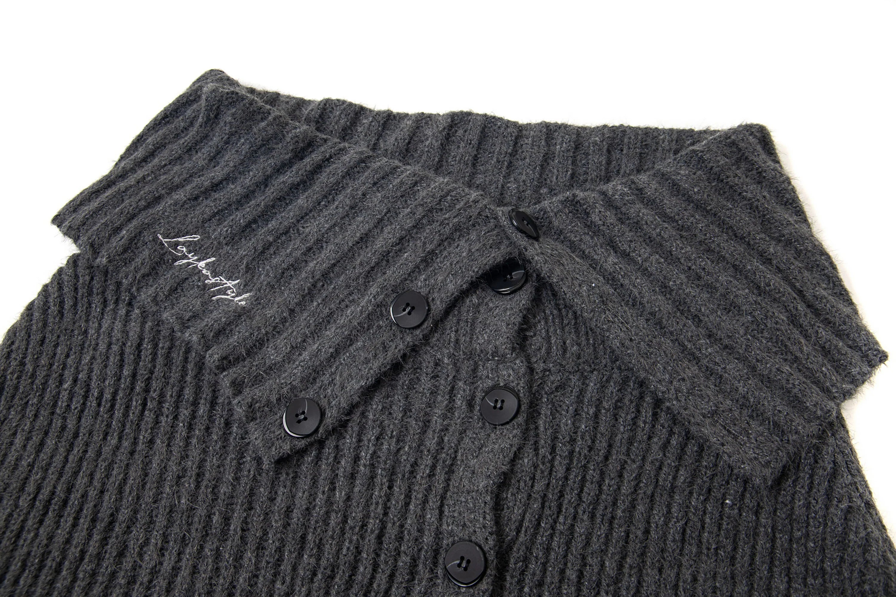 CLP Detachable Capelet Collar Layered Sweater