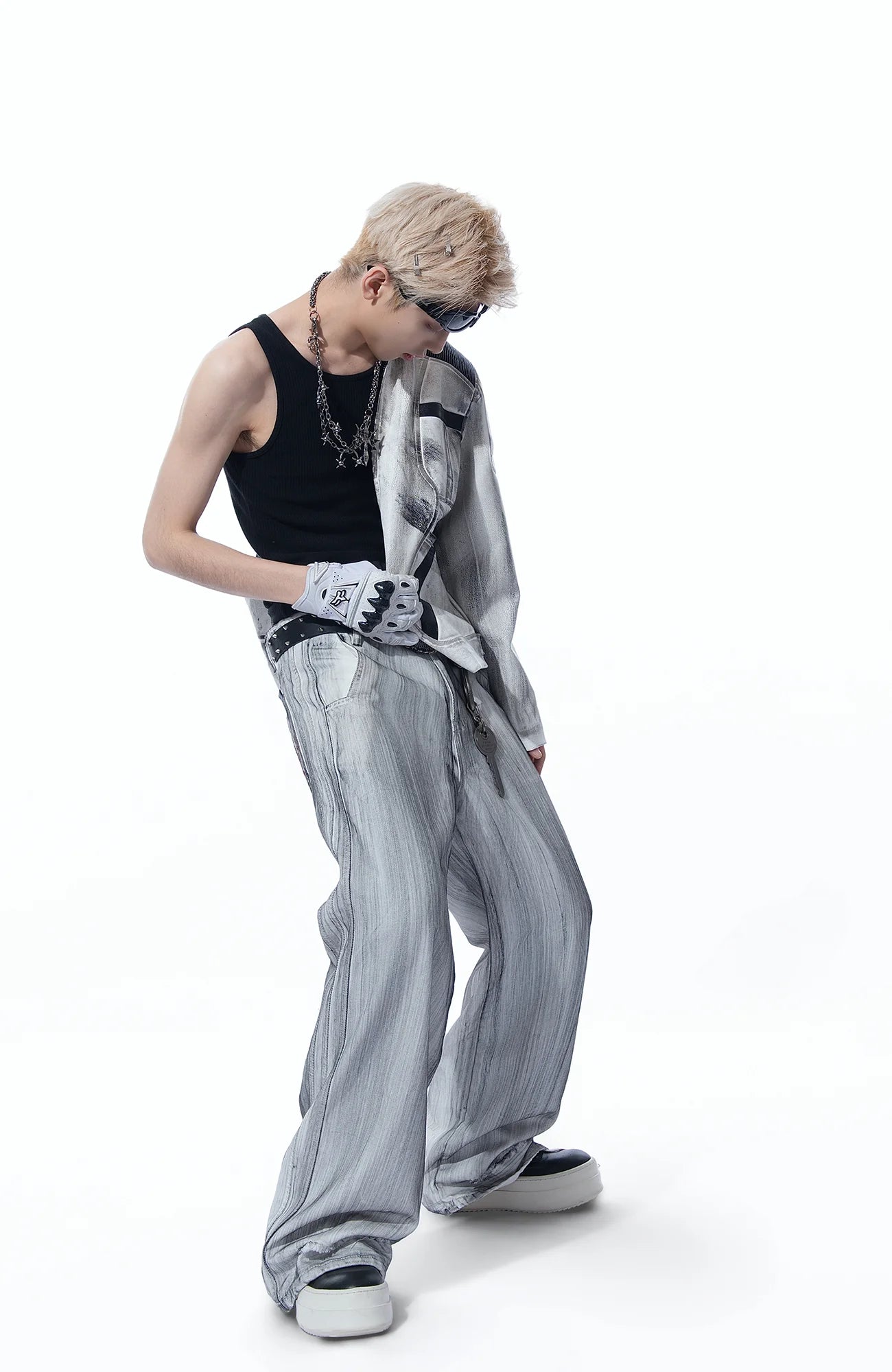 MOGONGSHE Dusty Washed Baggy Jeans