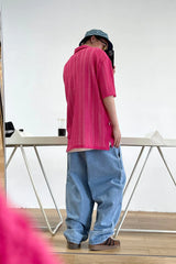 ME DA IGUAL Crochet Polo Oversized T-Shirt