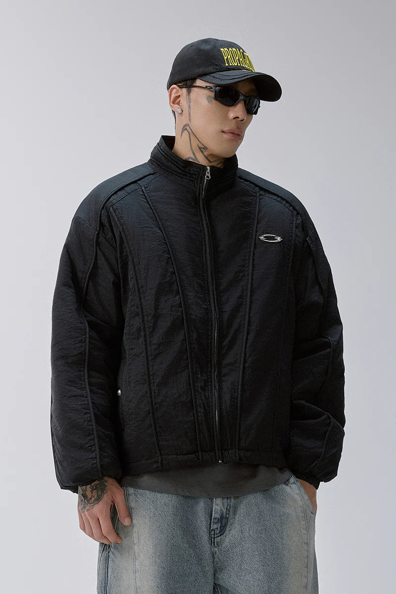 F2CE Structured Panel Stand-Collar Puffer